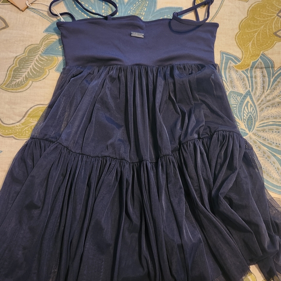 NWT POPFLEX Pirouette Babydoll Dress - Peacoat Navy SIZE XS - Picture 9 of 10